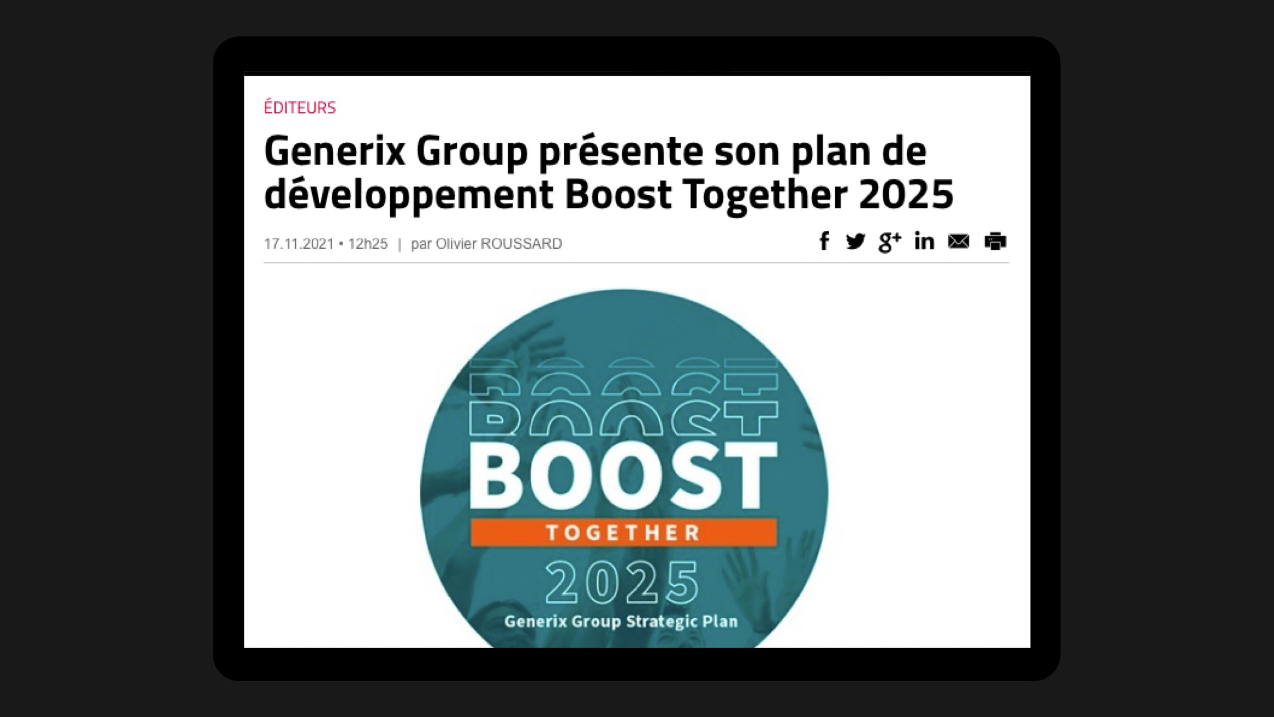 Article Generix 2025 Boost Together